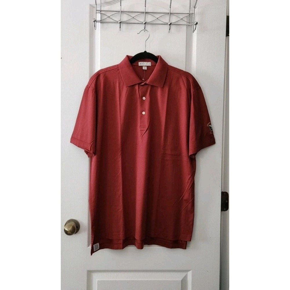Peter Millar Men's Polo Shirt Spring Lake Golf Club 100% Cotton Size M